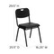 Emma and Oliver 880 lb. Capacity Plastic Stack Chair with Open Back